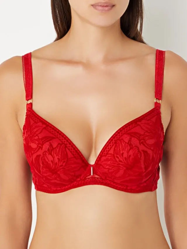 Aubade Coeur à Corps - voorgevormde bh - rouge rebelle - 1BN18 Rood