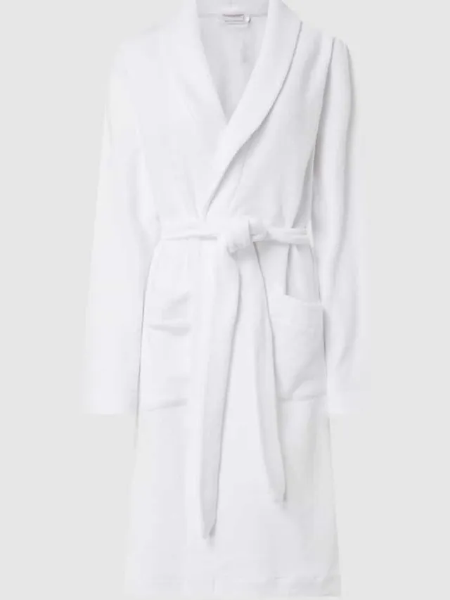 Hanro Badjas van badstof, model 'Robe Selection' wit, foto 2