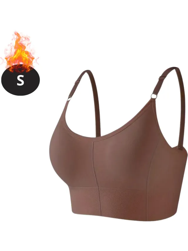 Nivard BH Zonder Beugel - Zonder Bandjes - Push-up Bh's - Comfort Beha - Gemengd - Koffie