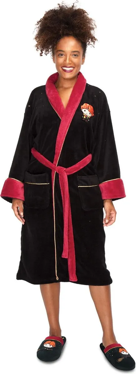 Harry Potter Badjas Harry Potter Harry Potter "Ron Weasley Kawaii" ladies size non hooded Zwart/burgundy
