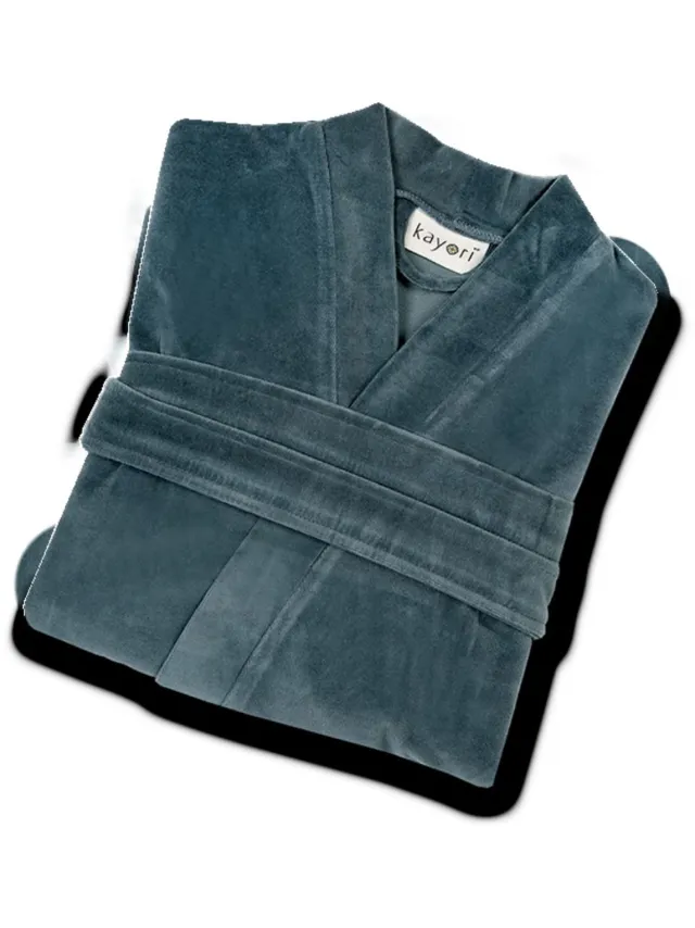 kayori Mori Badjas - Unisex - Biologisch Katoen - Blauw - M - Kort