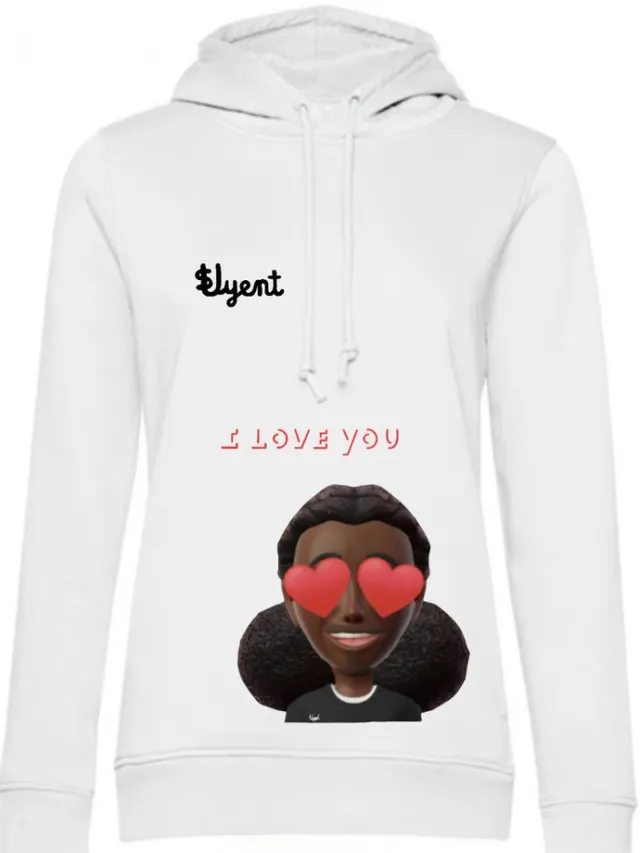 Svyent hoodie avatar in love tekst i love you 3D color red kleding Wit