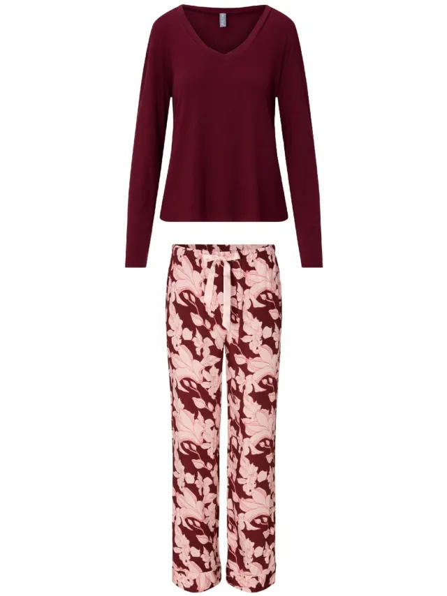 Lingadore Top & Lange Broek Bordeaux