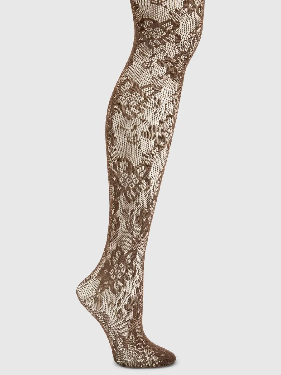 boohoo Dames Natuurkleurige Panty Met Verspreid Bloemenpatroon En Netstructuur natural, foto 2