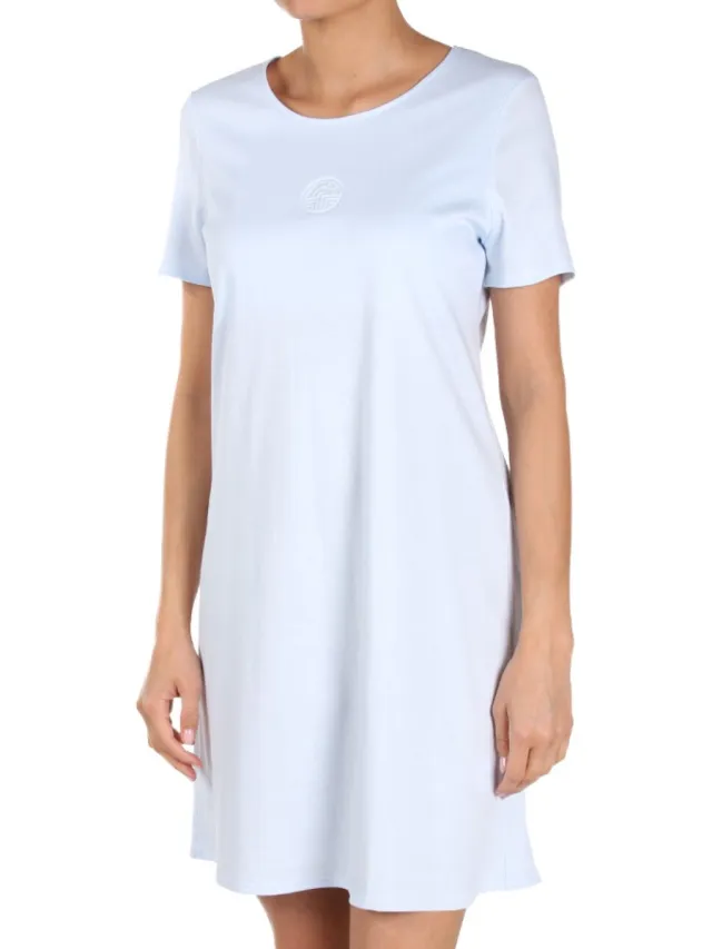 Féraud Dames dames nachthemd - 90 cm lang Basic bleu