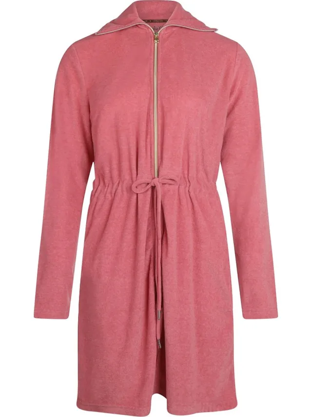 Charlie Choe badjas met rits - rouge pink - T47153-38 rouge pink Rouge Pink