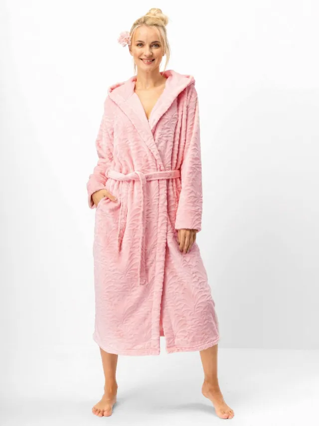 Key Warme Badjas Dames Roze LGL 565