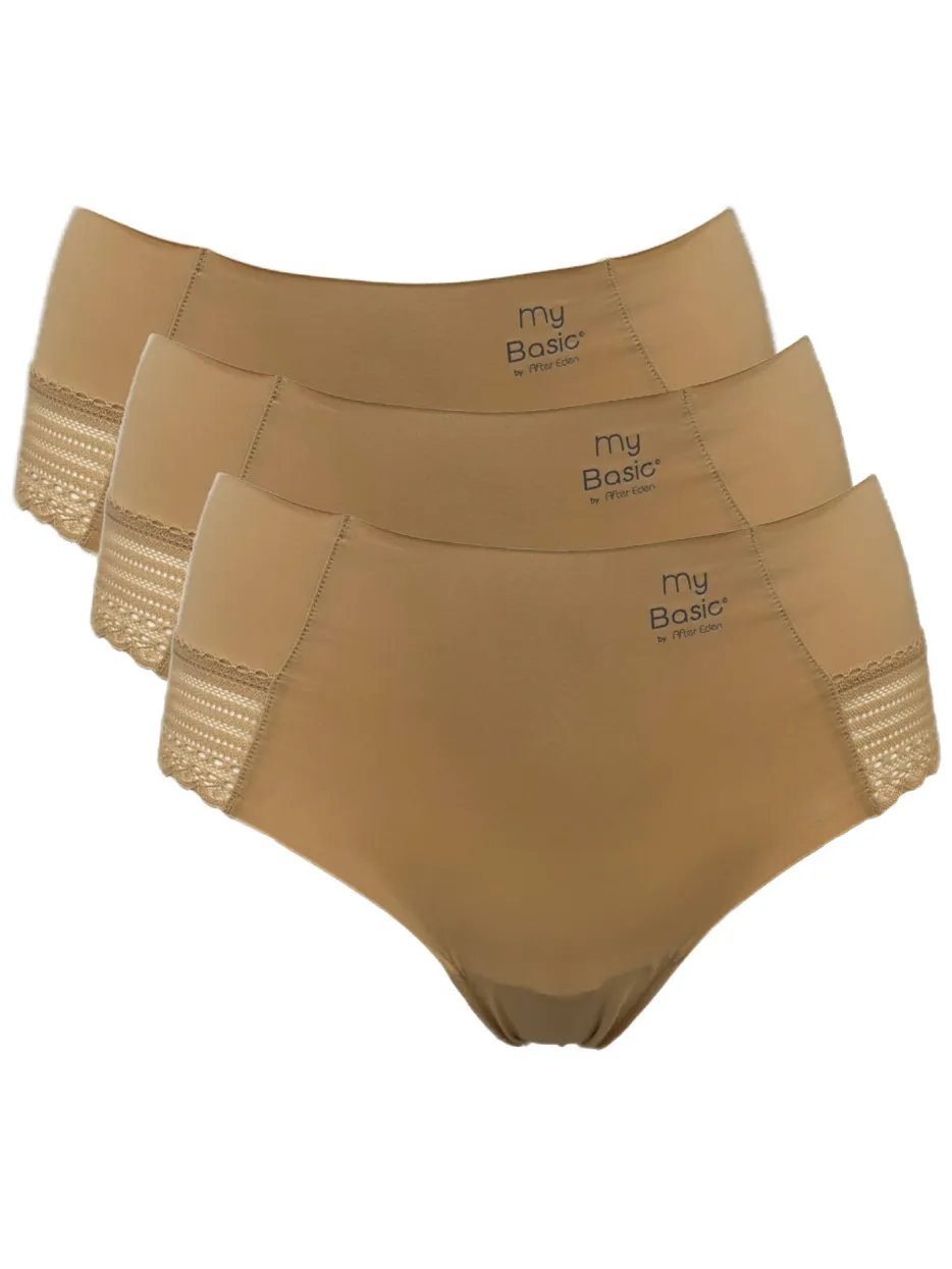 My Basic by After Eden hipster met kant beige (set van 3), foto 3