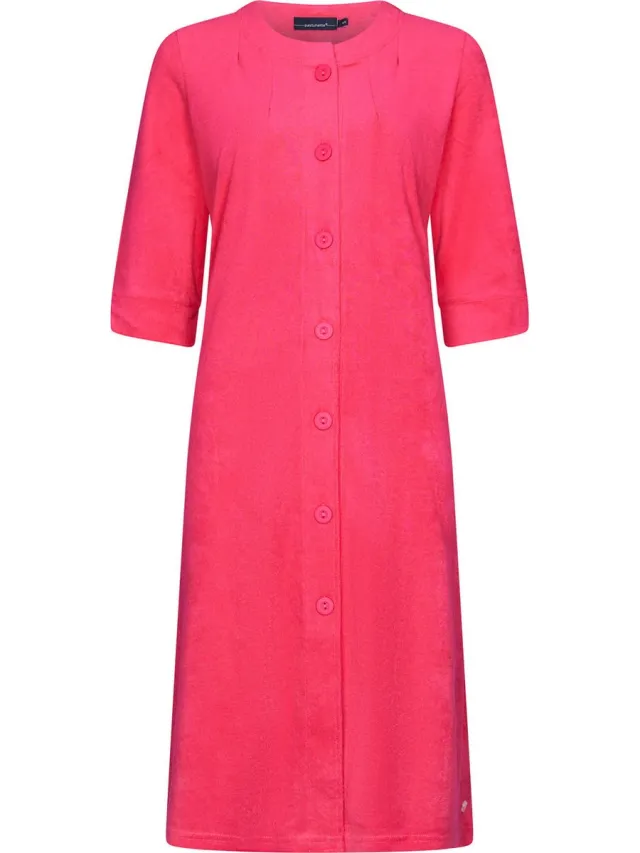 Roze badstof badjas Pastunette - Roze - Maat