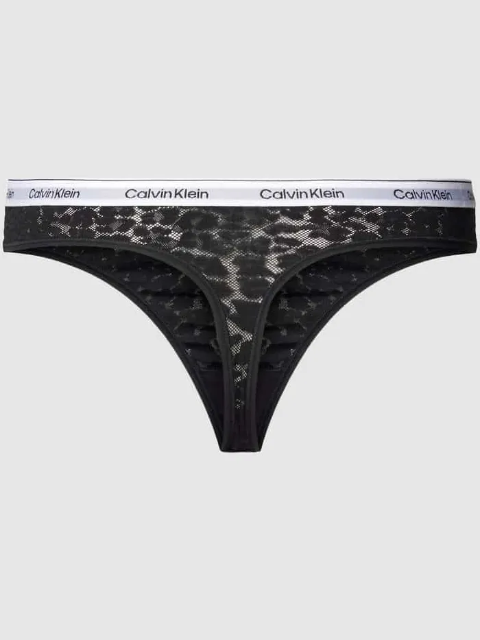 Calvin Klein String met dierenprint zwart, foto 3
