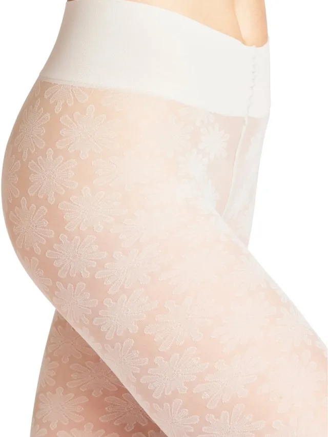 Falke High Waist Crystal gedessineerd materiaal halfdoorzichtig 20 DEN panty dames grijs-L grijs 3462