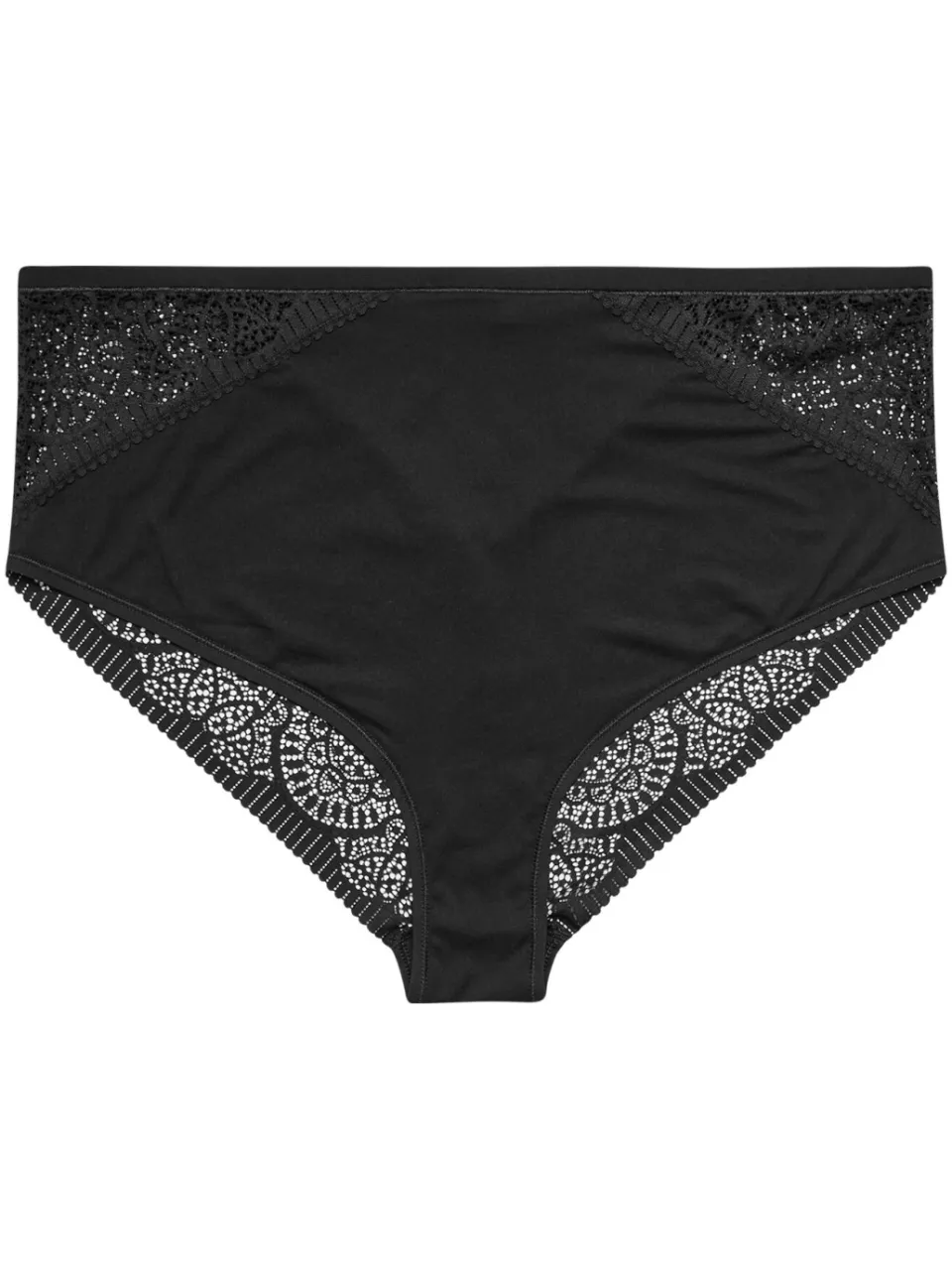 Yours Zwarte Shorts Met Bloemenkant-60, foto 2