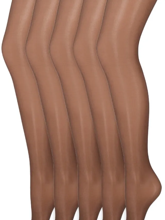 Marianne Zijdeglans Panty | Transparant Van Teen Tot Taille | 15 Denier | Merk: Marianne | Maat: S T/M Xxxl | Kleur: Mocha | 5 Paar Bruin