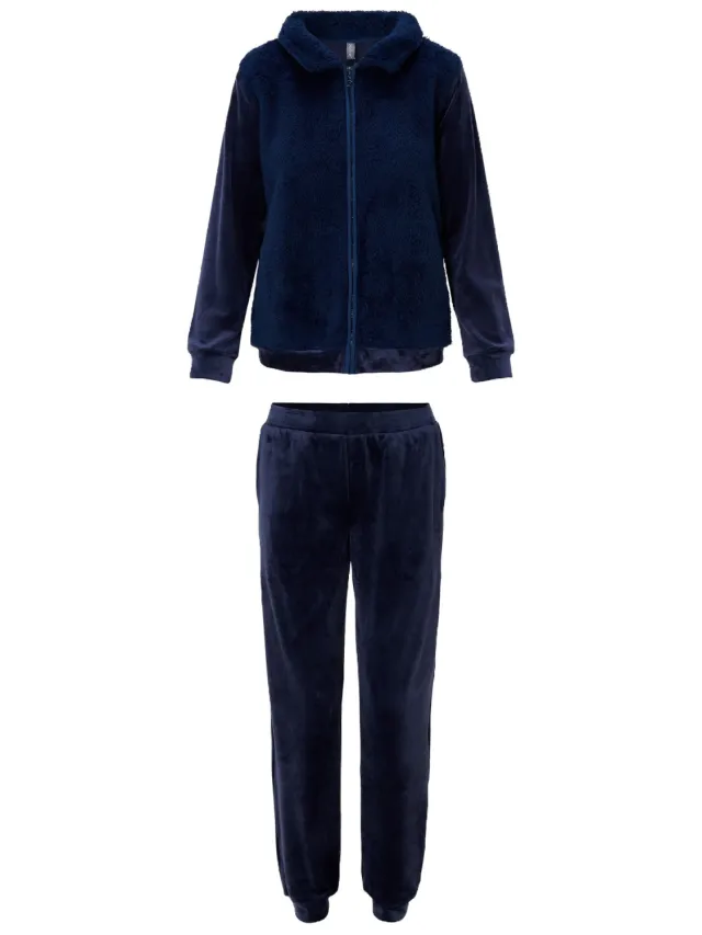 Lingadore Velvet fleece Huispak Zwart