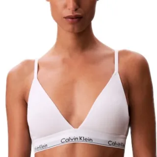 Calvin Klein Icon Cotton Modal triangle bralette wit Zwart,Wit,Grijs