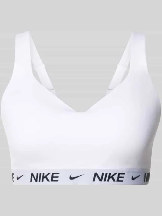 Nike Bustier met labeldetails en verstelbare bandjes Wit