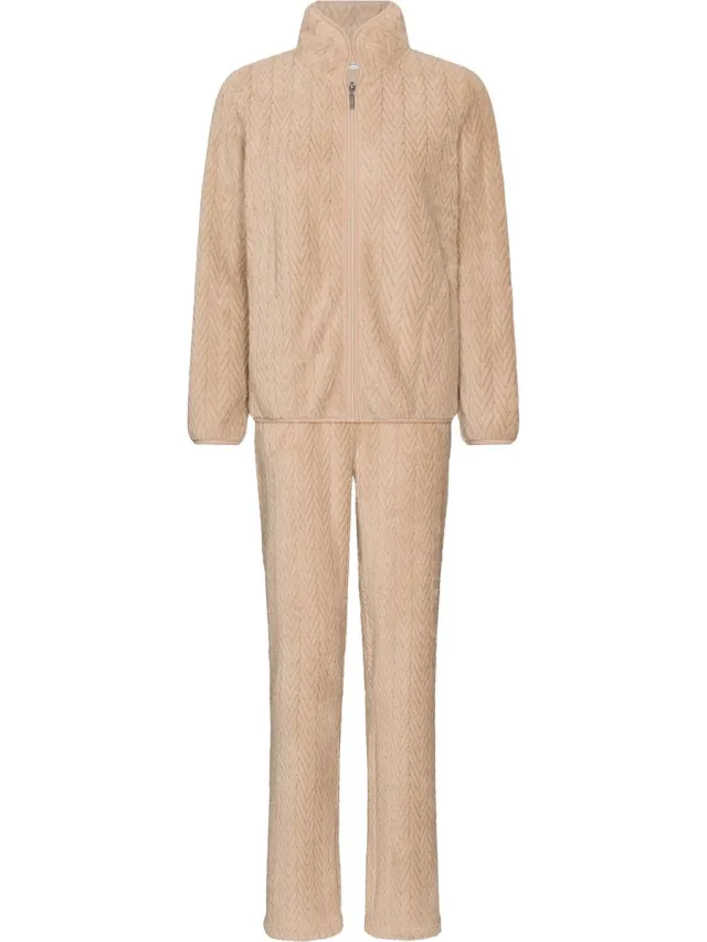 Pastunette Huispak - Mirage - Fleece - Beige - Rits
