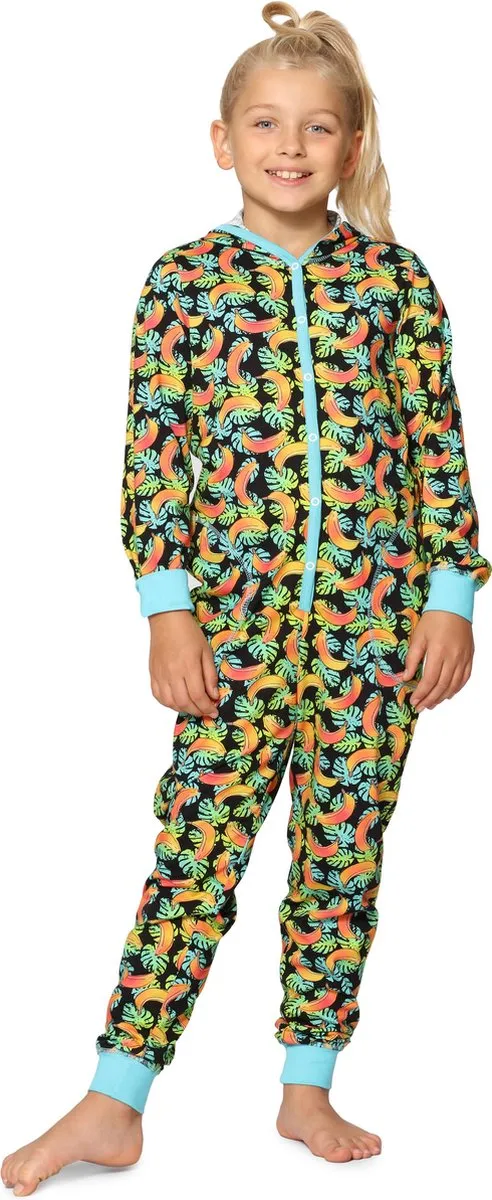 Merry Style Kinder Pyjama - ronde hals - lange mouwen - lange broek met zakken - Katoen - MS-MS10-223-PJ - Türkis Bananen - 110-116