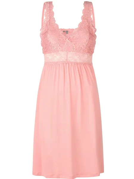 By Louise Slipdress dames nachthemd met kant roze, foto 2