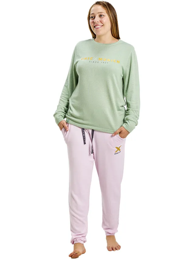 Munich MU6 pyjamaset groen Roze