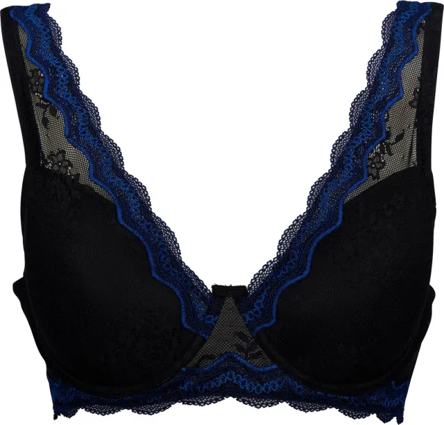 After Eden D-Cup & Up Noa Voorgevormde Demicup Beha Zwart/Blauw