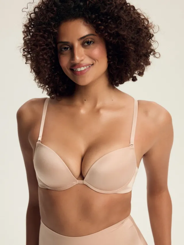 ESOTIQ Silky - Push-upbeha - Beige - 75B - Afneembare bandjes
