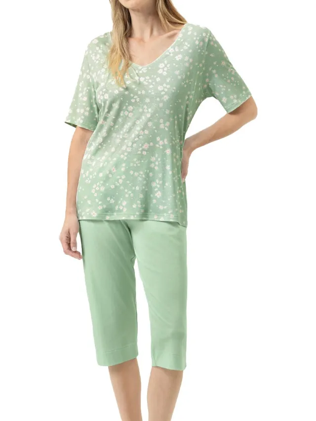 Mey Dames pyjama Daisy Delight matcha latte