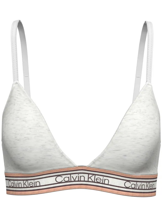 Calvin Klein Lightly Lined Triangle bralette grijs Wit