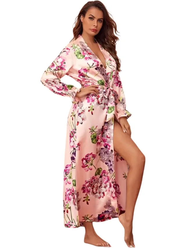Nivard Badjas Dames - Kimono - Kamerjas - Ochtendjas - Pyama - Roze