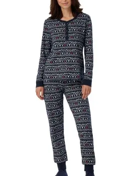Schiesser 2-set Pyjama And Socks X-Mas Gifting Set Versch.kleure/Patroon,Blauw