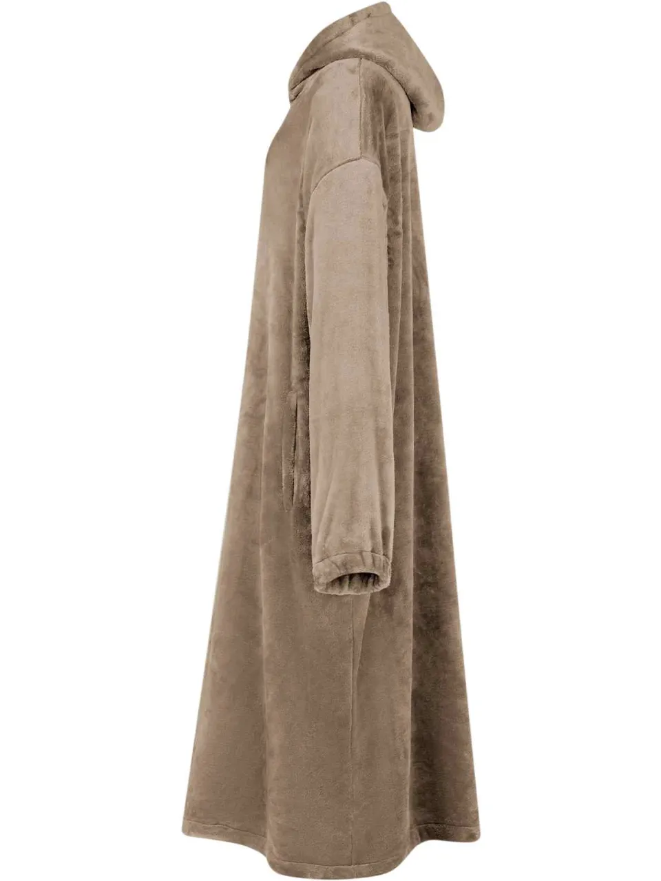 vidaXL Deken hoodie Camel S Flanel, foto 3