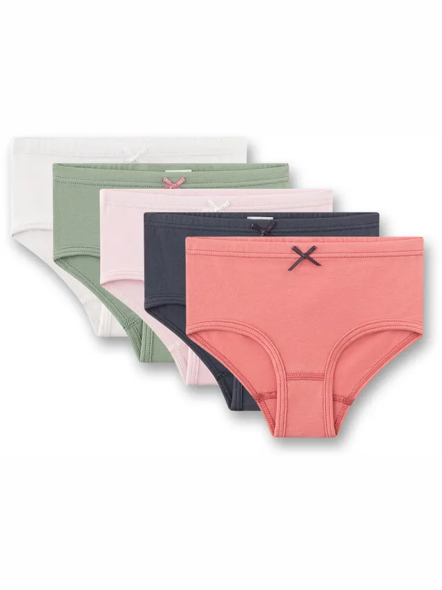 Sanetta Slip Hipslip 5P 116 Set van 5 Oranje/Roze/Groen