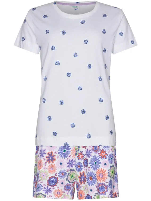 Rebelle MyRebelle - Shortama- Waterflower - Biologisch Katoen - Wit/Paars