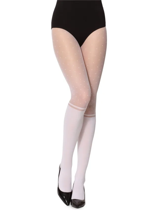 Merry Style Dames Panty - 20 DEN - Halsterloos - Polyamide - MS-GI-1103 - Wit
