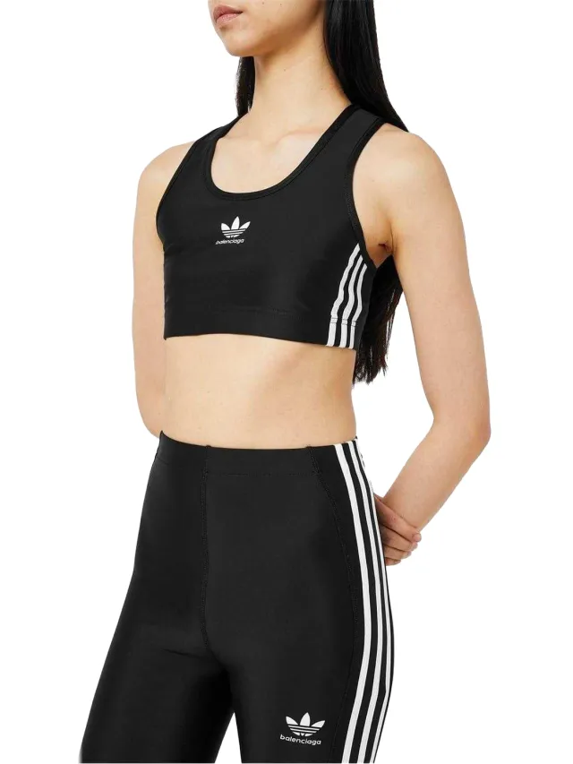 Balenciaga Adidas zachte sportbeha voor dames (Zwart, Wit)