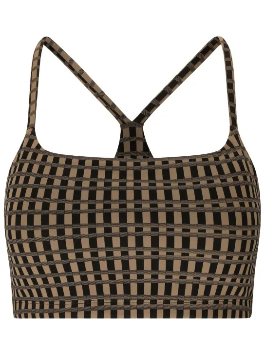 Athlecia Fleurie Printed sportbeha bruin