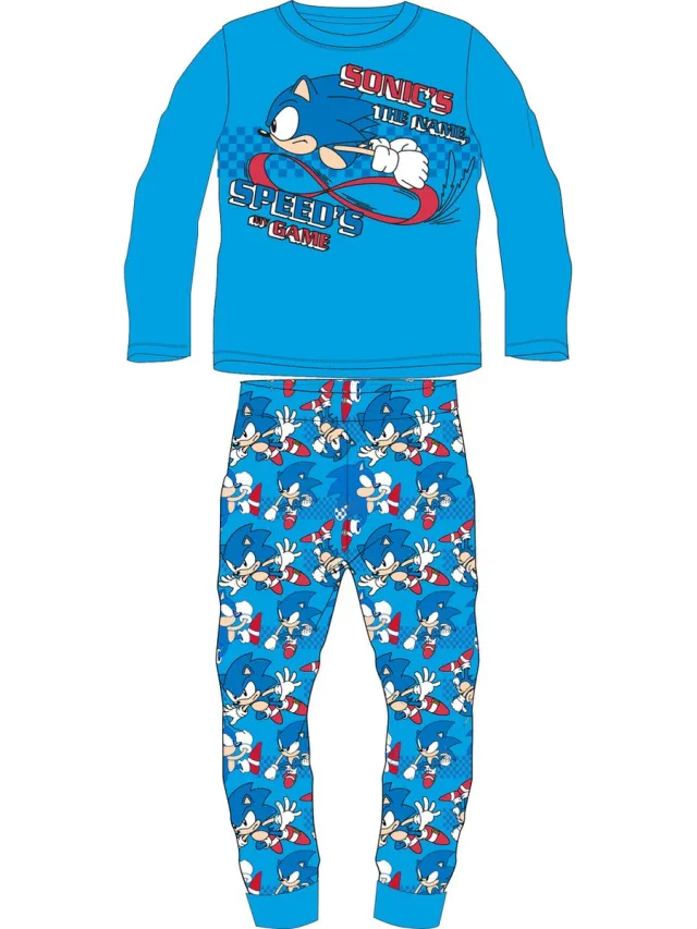 Sonic the Hedgehog pyjama speed's blauw katoen