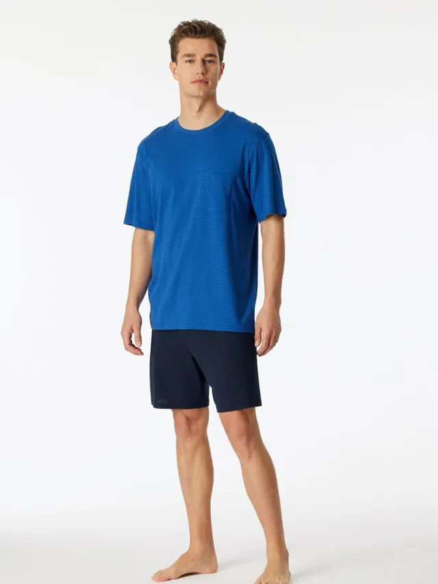Schiesser Comfort Essentials – Pyjama – 181155 – Indigo