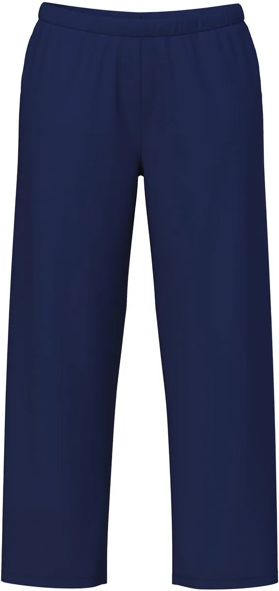 Ulla Popken Dames - Pyjamabroek effen / harten lange pijpen - Nachtblauw - Maat 46+
