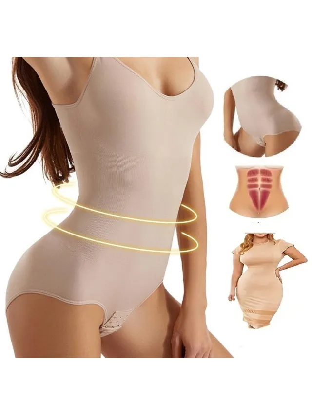Cheaperito Shapewear voor Vrouwen – Full Body Shaper – Taille- en Buikcorrectie – Naadloze Bodysuit – Beige –