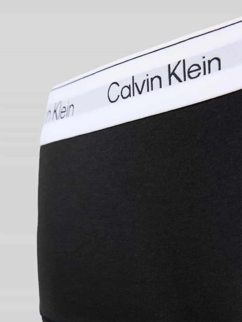 Calvin Klein Slips met logostitching, model 'Boyleg' Zwart