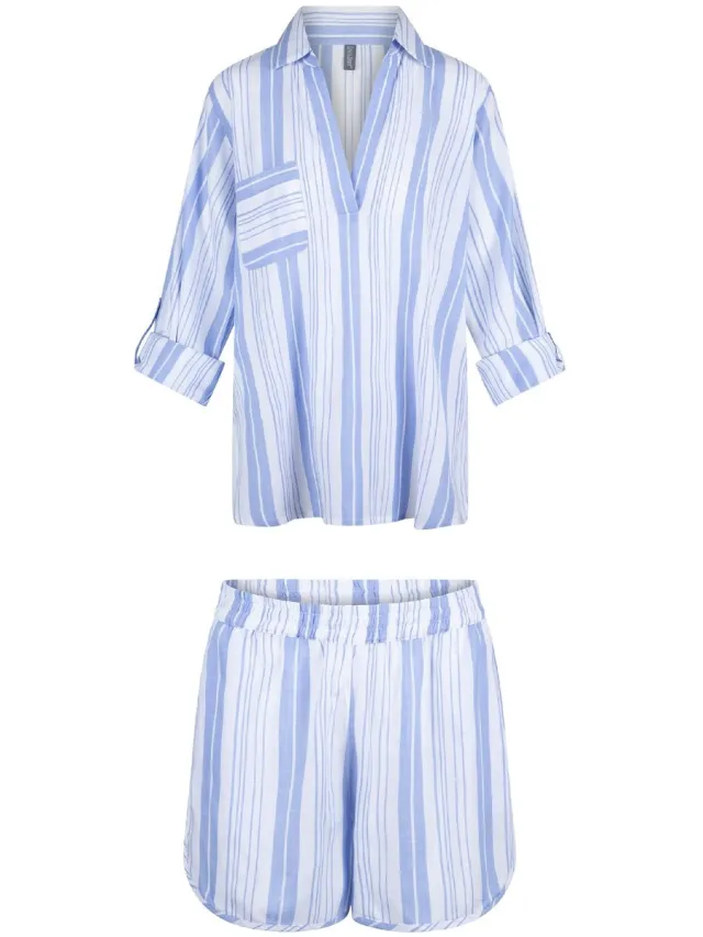 LingaDore Shortama set blauwe streep