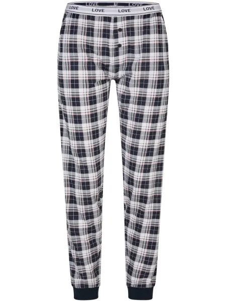 By Louise Dames pyjama set lang roze/donkerblauw geruit Veelkleurig