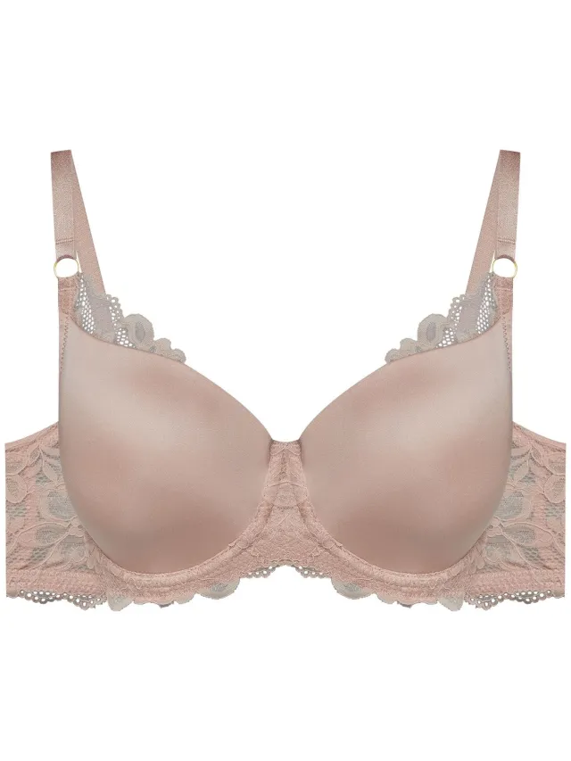 ESOTIQ Notty - Voorgevormde beha - Beige - Met beugels - Kanten afwerking