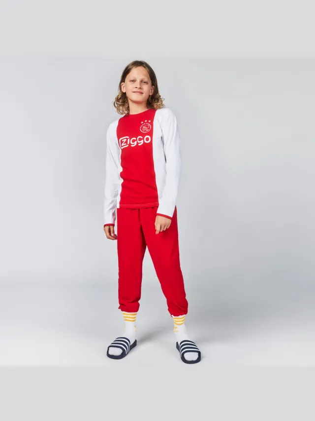 Ajax pyjama wit rood wit Ziggo rood/wit
