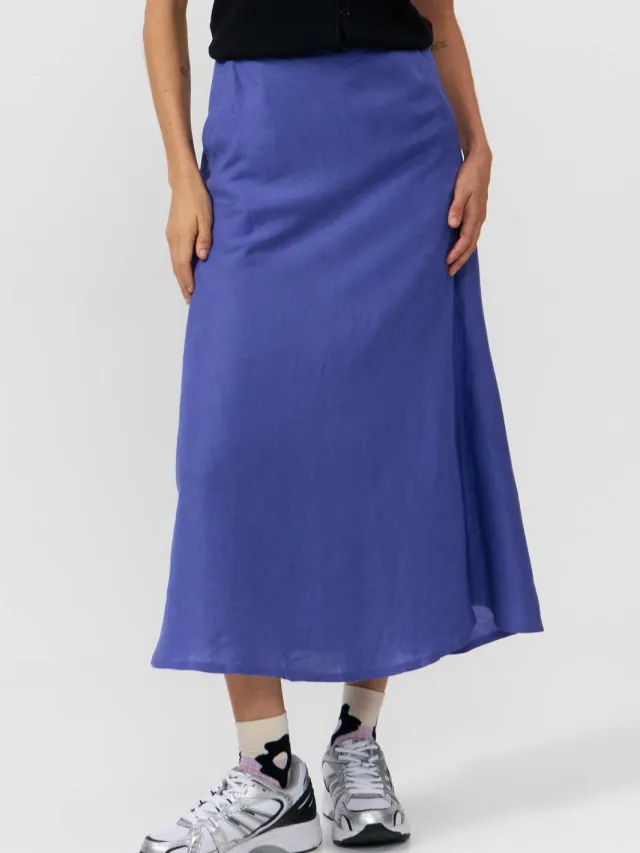 SUITE13LAB dames vegan Midirok Belen Middenblauw donkerblauw, foto 2