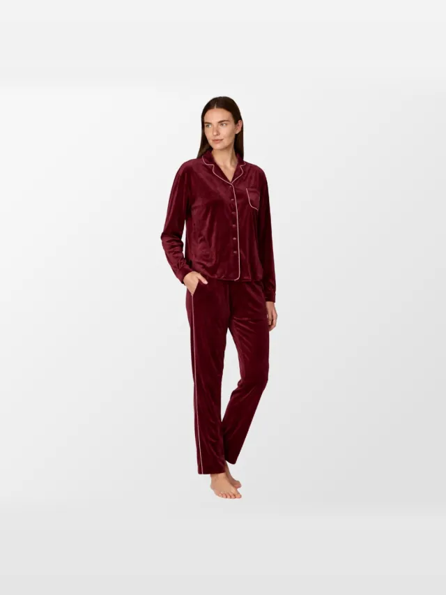 Woody Dames - Pyjama Bordeaux Velours