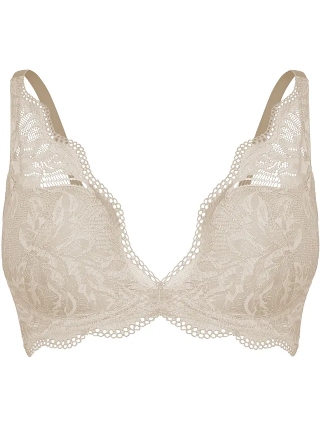 ESOTIQ Vivian - Push-upbeha - Beige - 70C - Bloemenkant