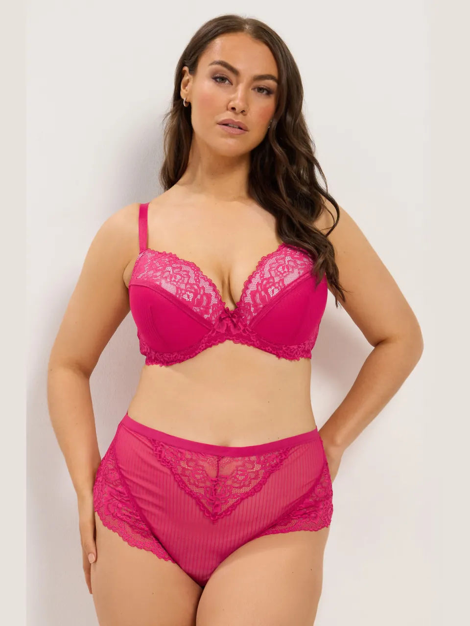 Yours Yourset 2Pack Zwart En Rode Gestreepte Mesh Bh'ssize, foto 2