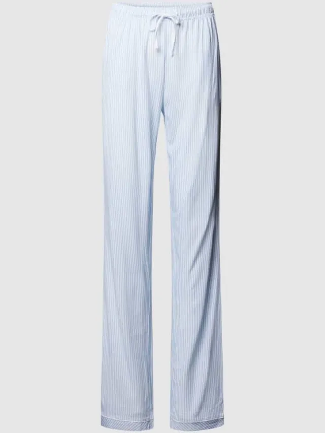 s.Oliver Regular fit pyjamabroek van mix van katoen en viscose Blauw